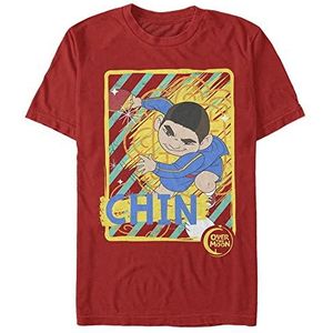 Netflix Unisex Over The Moon-Chin Box Organic T-shirt met korte mouwen, rood, XL