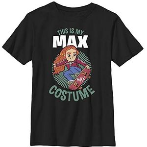 Stranger Things Unisex Kids Max Kostume T-shirt met korte mouwen, zwart, M, zwart, One size