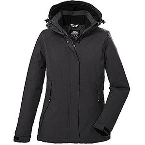 killtec Dames Functioneel jack/outdoorjack met afritsbare capuchon KOW 37 WMN JCKT, anthracite, 40, 39702-000