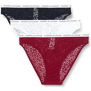 Tommy Hilfiger Bikini broek voor dames, meerkleurig (Desert Sky/White/Rouge), XS