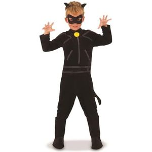 Rubies kostuum voor kinderen, Cat Noir"" van ""Ladybug"", maat S (3-4 jaar), zwart