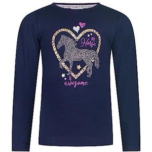 SALT AND PEPPER T-shirt voor meisjes en meisjes, L/S, True Navy, 104/110 cm