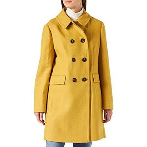 SISLEY Wool Blend Coat voor dames, Mustard 931, 42