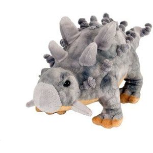 Wild Republic Dinosaur Mini Ankylosaurus, dinosaurus, cadeau voor meisjes en jongens, knuffeldier voor baby's, duurzaam knuffeldier met een vulling van gerecyclede waterflessen, 25 cm