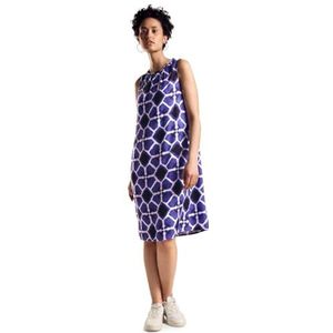 STREET ONE Mouwloze jurk met print, violet blue, 44