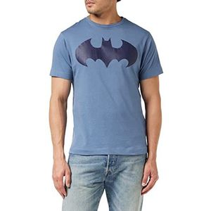 DC COMICS Batman-logo T-shirt voor heren, blauw, M
