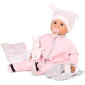 Gotz 1761148 Cookie Care Wafels Doll met huilen & Smacking Functie - 48 cm Baby-Pop zonder haar en blauwe slaapogen - Geschikte leeftijdsgroep 3+