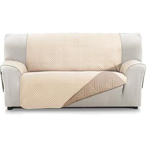 Martina Home Bankhoes Milano voor 3-zitsbank, beige/leer