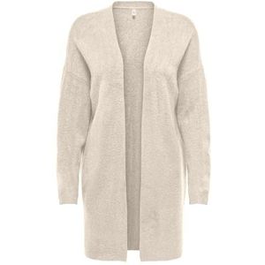 ONLY Onltalio LS Open Cardigan BF Knt, Wit en Grijs, XL Dames, Wit en Grijs, XL