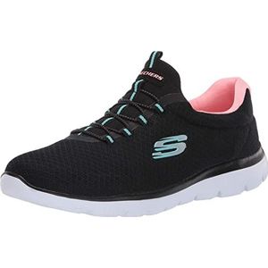 Skechers SUMMITS dames Sneaker,Black Pink,36 EU