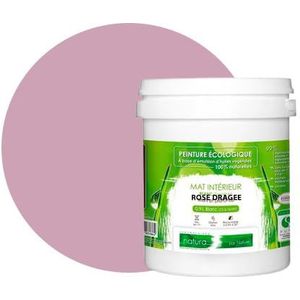BOX DECO COULEURS Natura Natuurlijke muurverf, ecologisch, matte look, binnen, 1 l, roze dragee