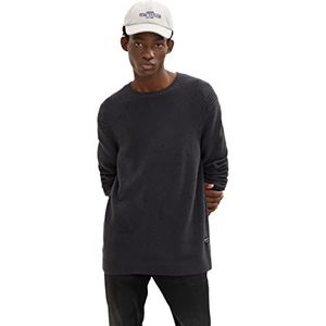 TOM TAILOR Denim Uomini Basic gebreide trui 1033757, 29476 - Coal Grey, XS
