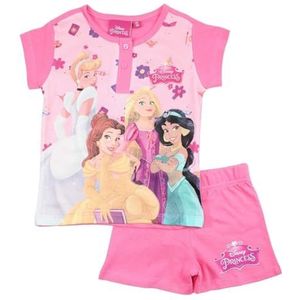Disney - Prinsessenprint T-shirt voor meisjes, Roze, 3 Jaren