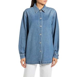 Replay Oversize jeanshemd voor dames, 010, lichtblauw, XS