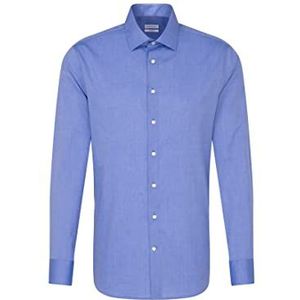 seidensticker Kent Shaped Fit heren Zakelijk hemd, blauw (middenblauw 14), 40