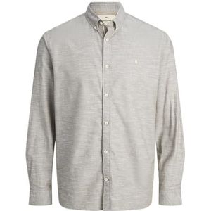 Jprblusummer Button Down L/S Shirt, Stone Gray, S