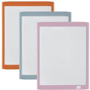 Nobo Mini Magnetisch Whiteboard met Gekleurd Frame, Droog Uitwisbaar, Aan de Muur te Bevestigen, Inclusief Whiteboardmarker, Magneten, Wisser en Montage Pads, 216 x 280 Millimeter, 1915625