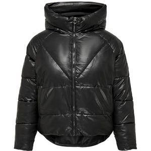 ONLY Carmakoma Women's Caranja Faux Leather Puffer CC OTW Jacket, Black, L-50/52, zwart, L