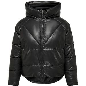 ONLY Carmakoma Women's Caranja Faux Leather Puffer CC OTW Jacket, Black, M-46/48, zwart, M