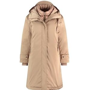 Gerry Weber Outdoorjas voor dames met doorgestikt inzetstuk, manchetten, lange mouwen, effen kleuren, camel, 38