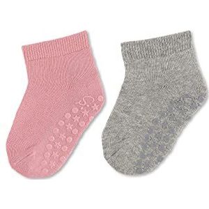 Sterntaler Baby-jongens Abs-sokjes, dubbelpak, effen, korte kinderkous, roze, 18 EU