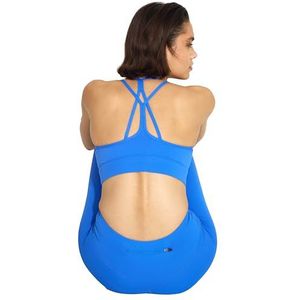 Carlheim Women's active wear Sports Bra X-Back, Victoria Blue, Medium