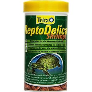 Tetra Repto Delica Shrimps schildpadvoer - voorzichtig gedroogd natuurlijk voer uit hele garnalen, 250 ml blik