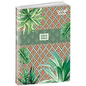 QUO VADIS, Collectie: Jungle Spirit Plan, notities, 15 x 21, schoolagenda, weekkalender, 15 x 21 cm, meertalig, 16 maanden, september tot december, exotisch, jaar 2022-2023, 155018Q, meerkleurig