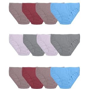 Fruit of the Loom Damesondergoed (verpakking van 12), Bikini - Katoenmix - 12 Pack, 34