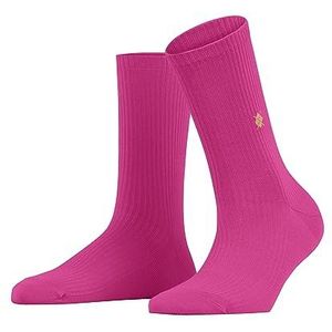 Burlington Dames Sokken York W SO Katoen Eenkleurig 1 Paar, Roze (Hot Pink 8768), 36-41