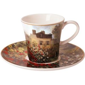Goebel koffiekopje Het kunstenaarshuis van Claude Monet uit Fine Bone China met een inhoud van 0,15 l, 67-014-04-1