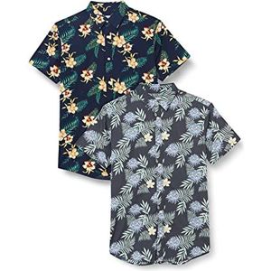 JACK & JONES heren overhemd, Navy Blazer/Pack: asfalt, XL