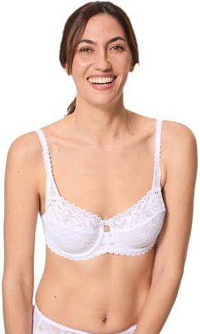Playtex - Flower Elegance - Balconnet-BH - Wit - Kant Materiaal
