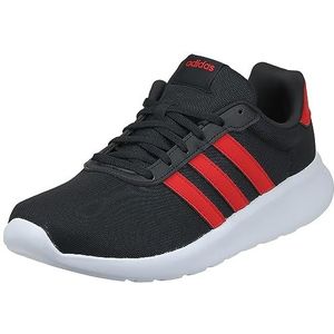 Adidas Lite Racer 3.0 herensneaker, core zwart/better scarlet/ftwr wit, 42 EU