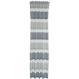Homing Gordijn strepen | halftransparant patroon modern | decoratief grijs
