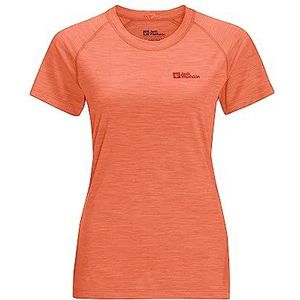Jack Wolfskin Kammweg T-shirt voor dames, Guava, XS