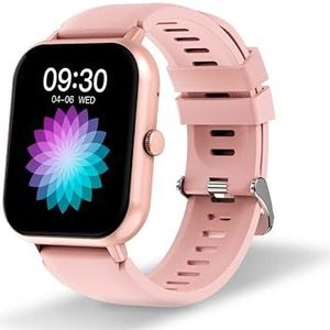 DCU TECNOLOGIC - Curved Glass Pro Smartwatch - 1,83'' HD-touchscreen - personaliseerbaar - IP67 waterdicht - 123 sportmodi - roze