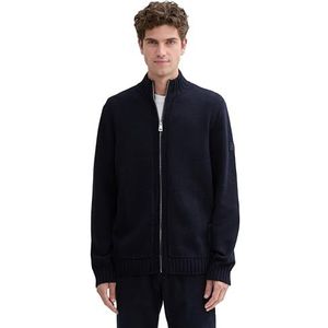 TOM TAILOR Gebreide herenjas, 13160 - Knitted Navy Melange, XXL