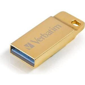 Verbatim Metal Executive USB 3.0 Drive - 16 GB, USB-stick, water- en stofdicht, 80 MB/s lezen - 25 MB/s schrijven, goud