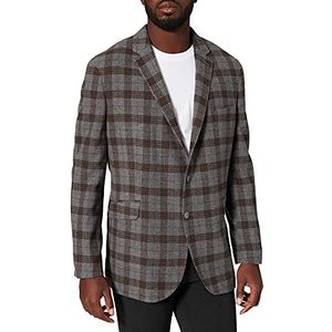 HACKETT LONDON Heren WL GREY FANCY CHECK Jacket, 9BPGREY/BROWN, 44