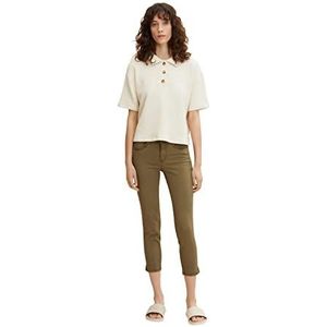 TOM TAILOR Dames Cropped Alexa Slim Jeans 1031329, 11279 - Dry Greyish Olive, 28W / 26L