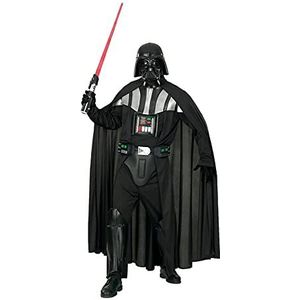 Rubie's 888107-L Rubie 's Officieel Star Wars Darth Vader Deluxe kostuum volwassenen XL maat, zwart