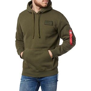 Alpha Industries Red Stripe Hoody voor heren Dark Green XXL