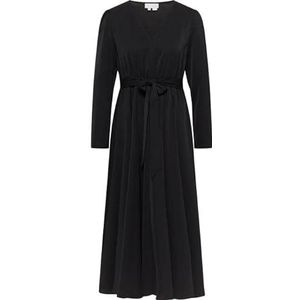RISA dames lange mouwen jurk lymoa, zwart, XL