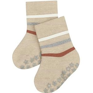 FALKE Multi Stripe B HP Katoenen antislip noppen, 1 paar sokken, beige (zand melange 4651), milieuvriendelijk, 62-68 voor baby's, Beige Sand Melange 4651 Nieuw Milieuvriendelijk, 62-68