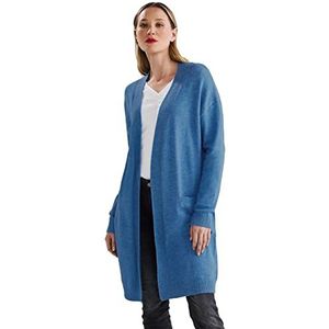 Street One Dames A253554 Longcardigan, Lapis Blue Melange, 34, Lapis Blue Melange, 34
