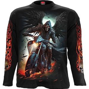 Spiral - Night Rider - Longsleeve T-Shirt Zwart, Zwart, M