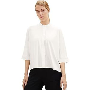 TOM TAILOR Losse fit basic blouse voor dames, 10315-whisper wit, 36