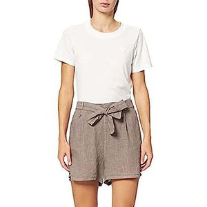 Bonateks, Shorts van puur linnen met riem, 100% linnen, DE-maat: 42, Amerikaanse maat: XL, shorts, lichtgewicht taupe - Made in Italy, bruin, 42