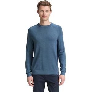 TOM TAILOR heren trui, 38701 - Real Teal Melange, XXL